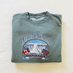 BNWT Brandy Melville/John Galt Blue Niagara Falls Crewneck Sweatshirt